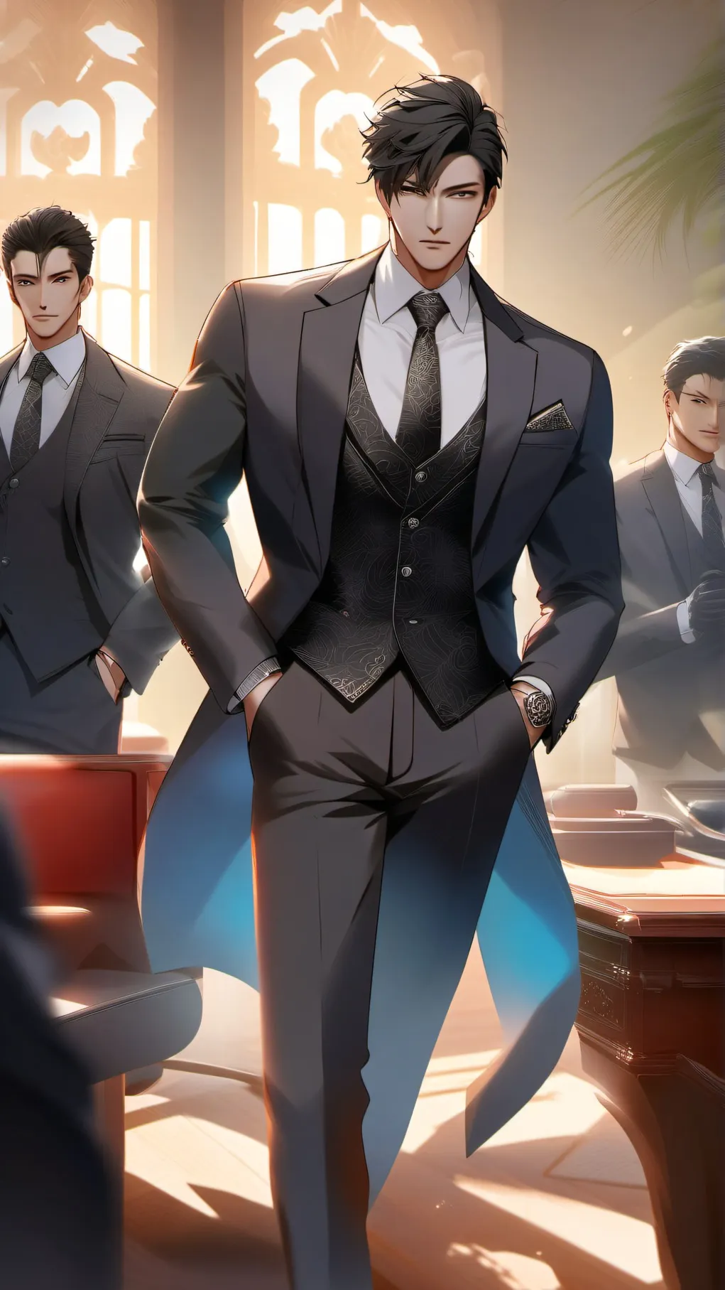 ai character: Minoru Yasu Haruto background