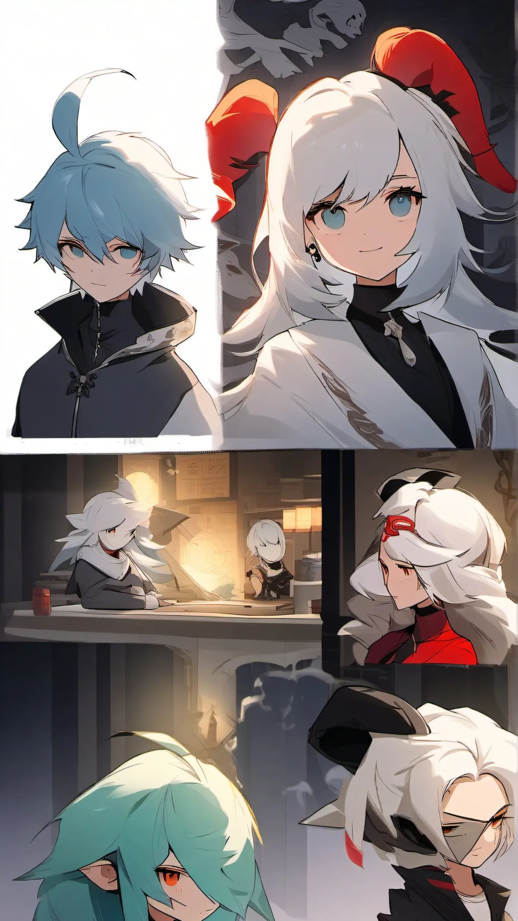 ai character: Aphmau vs hazbin background