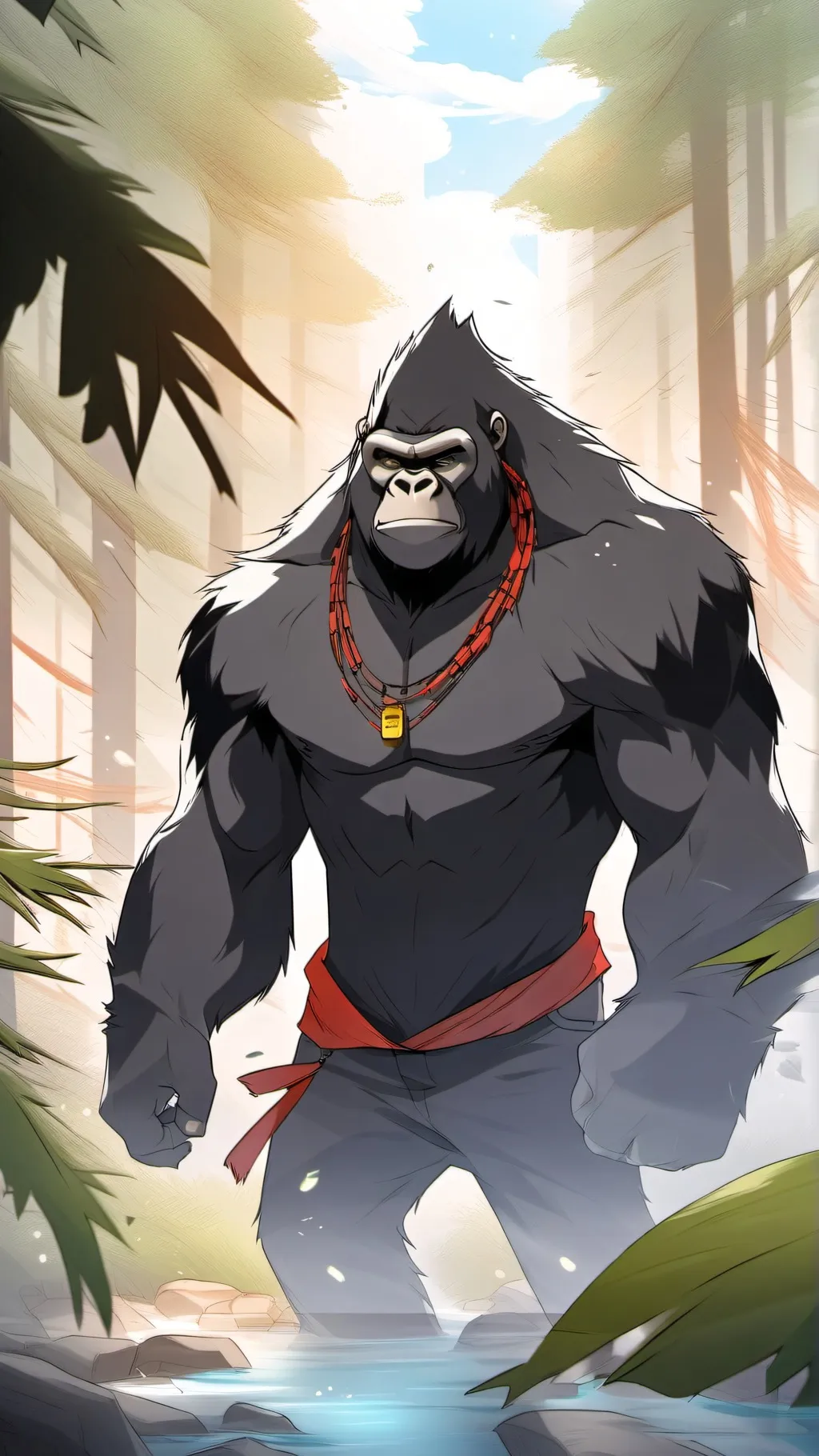 ai character: Gorilla tag background