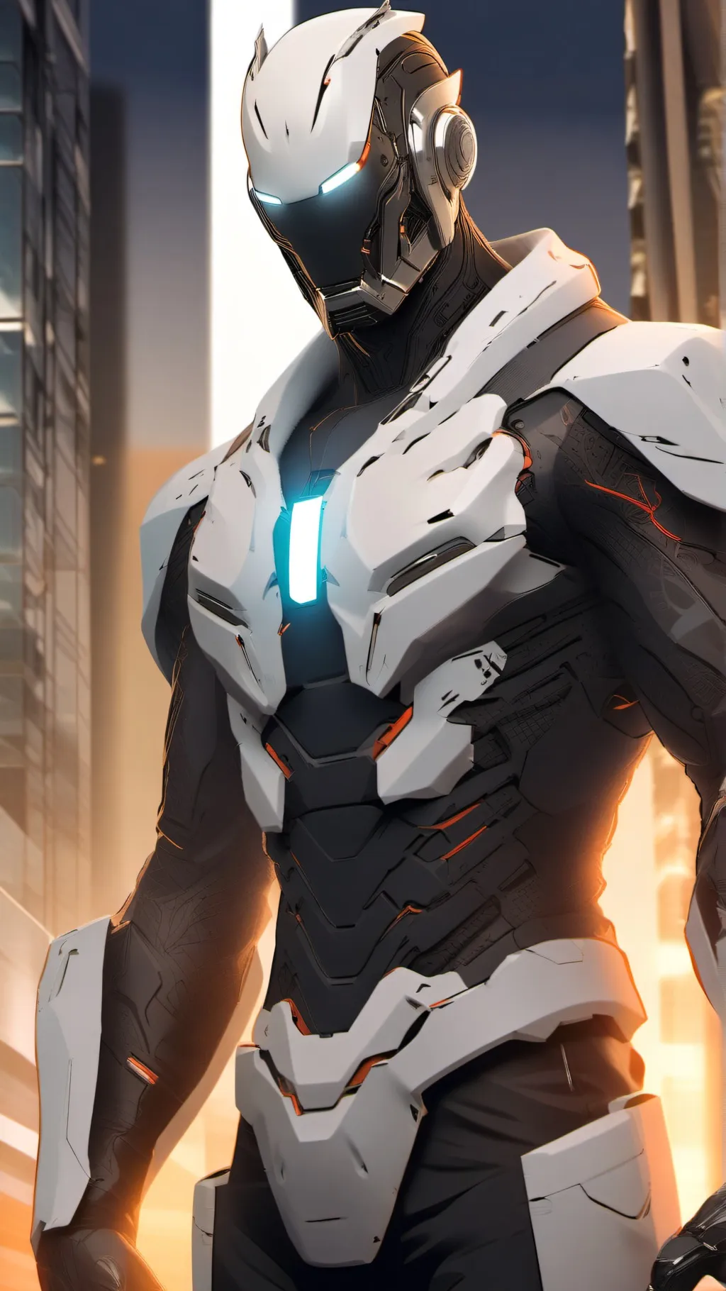 ai character: Halfrobothalfhuman background