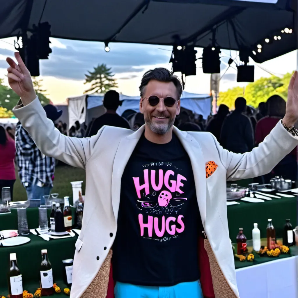 chat with ai character: Free hugs guy