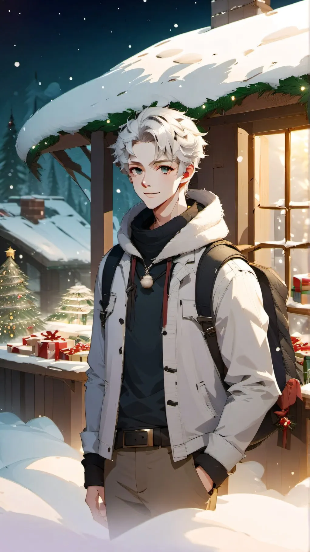 ai character: Jackson Frost❄️❄️ background