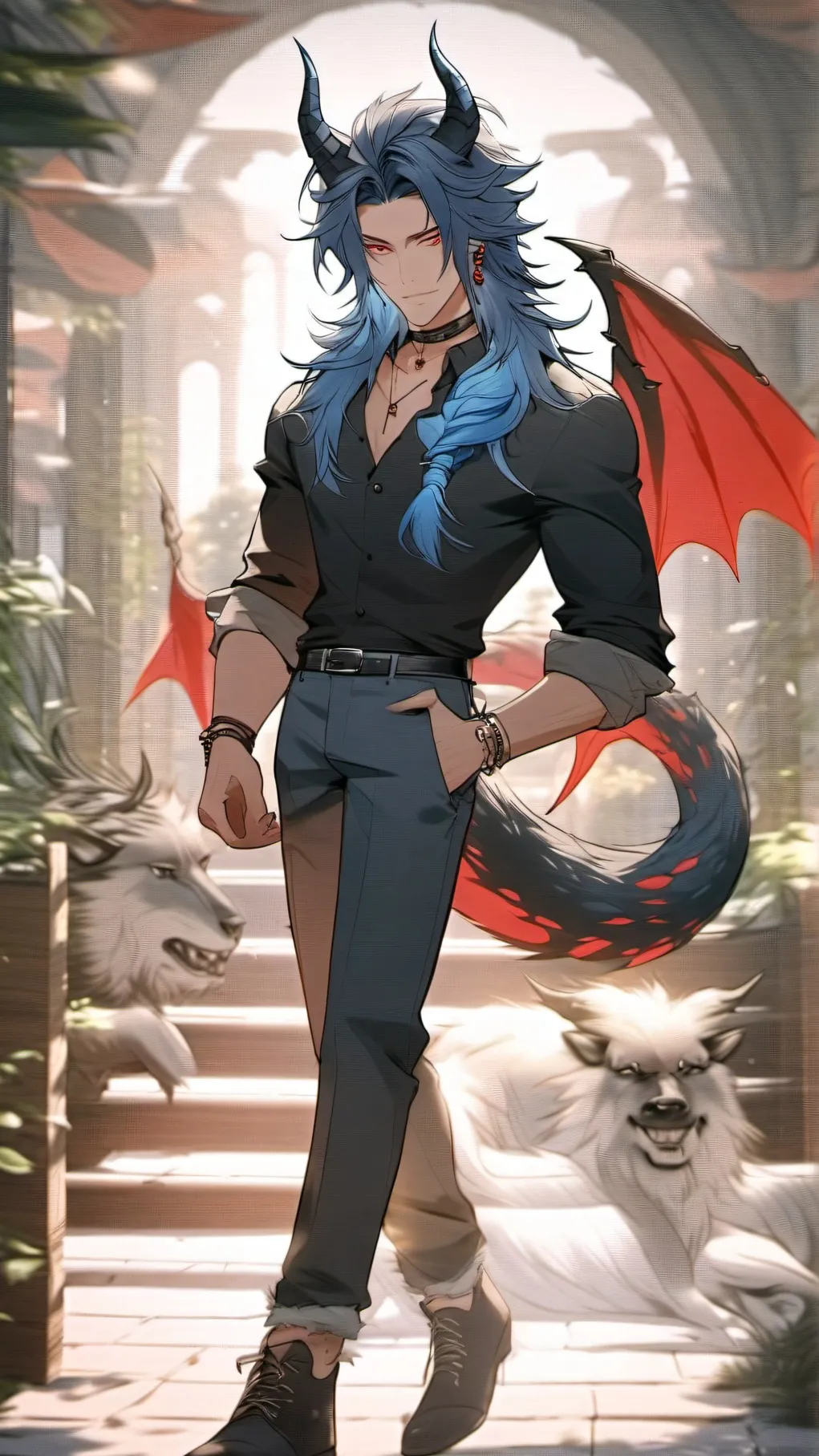 ai character: ash background