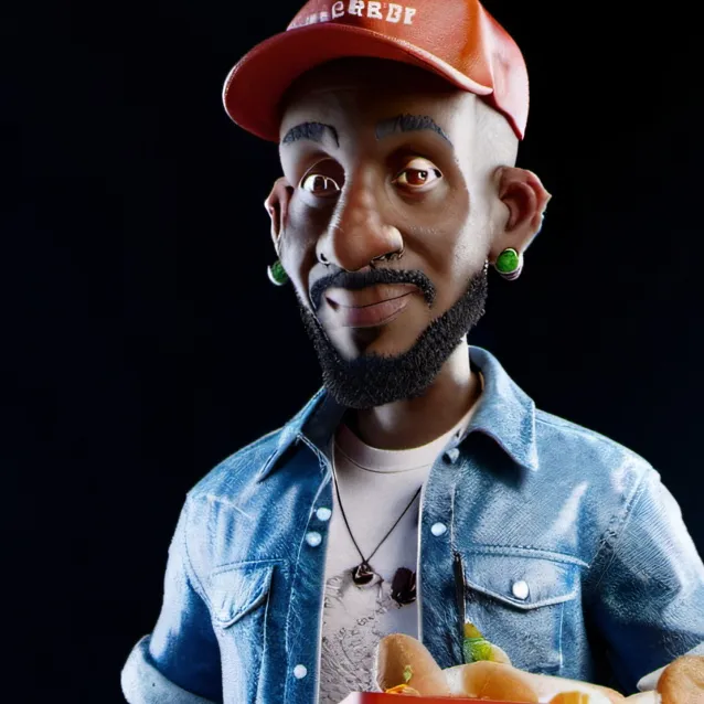 chat with ai character: uber eats guy