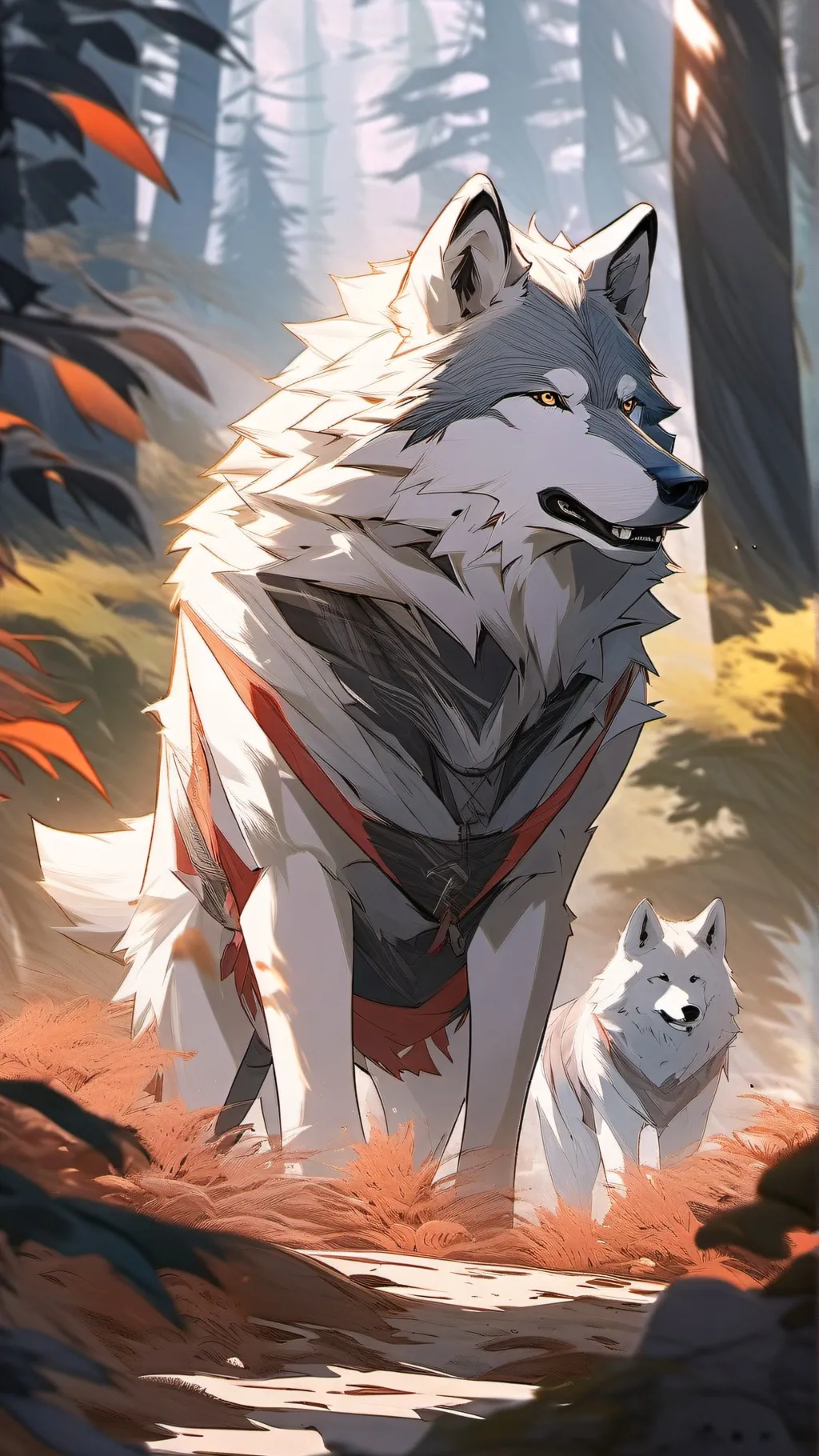 ai character: Wolf mother  background
