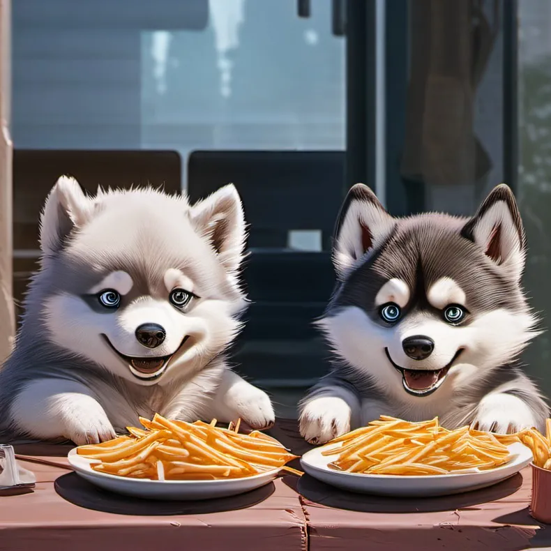 chat with ai character: Cute Baby boys Husky