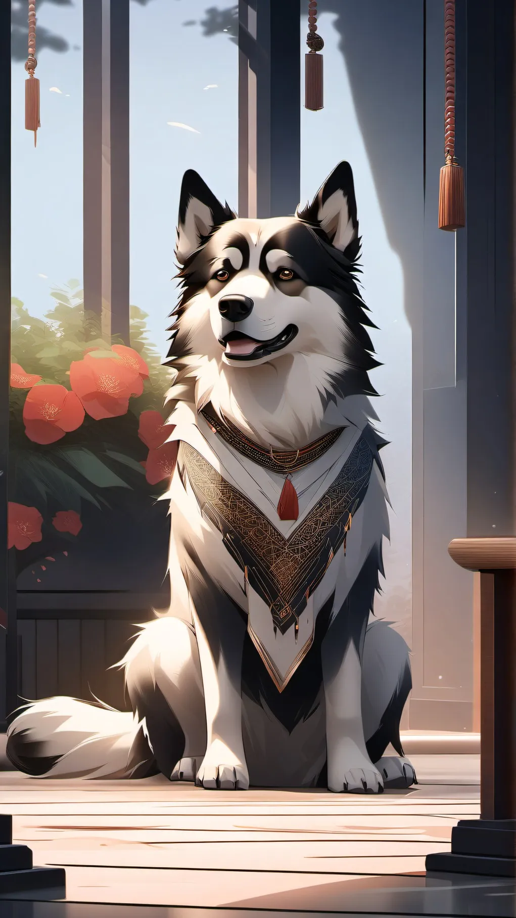 ai character: dog background