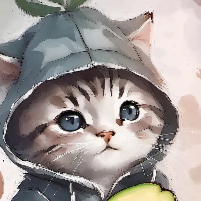 chat with ai character: The avocado cat