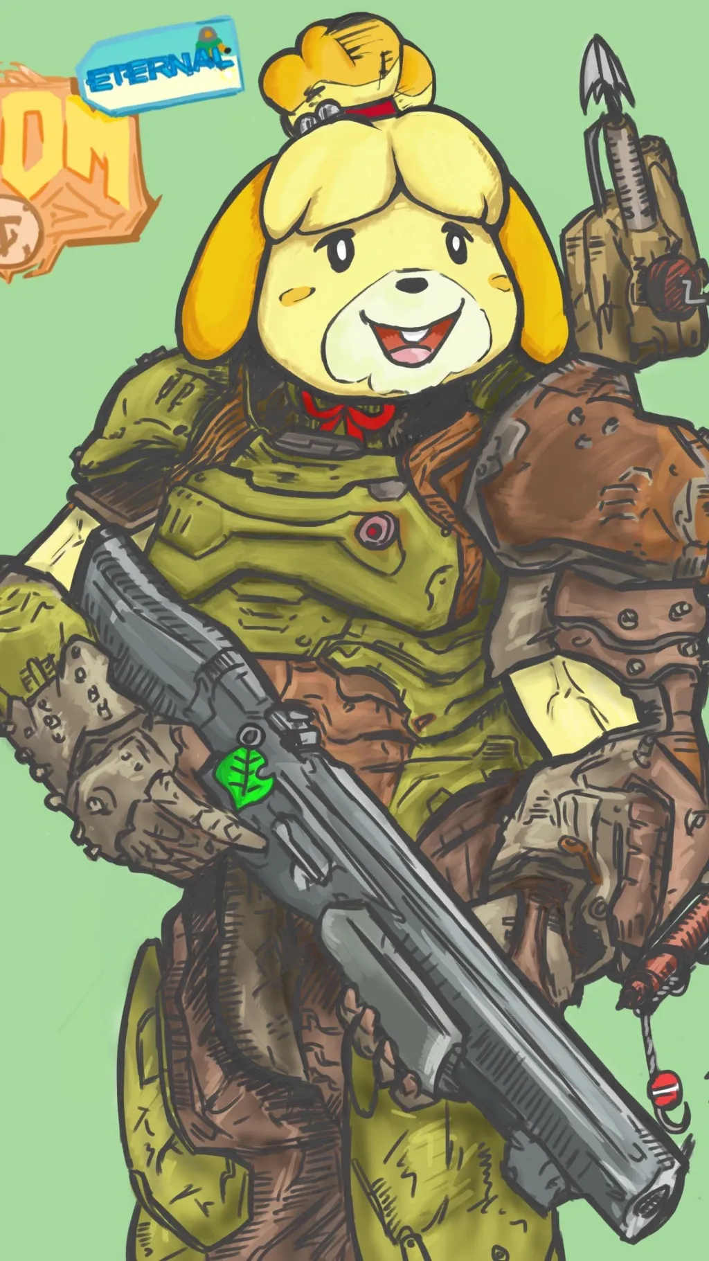 ai character: Isabel x Doom background