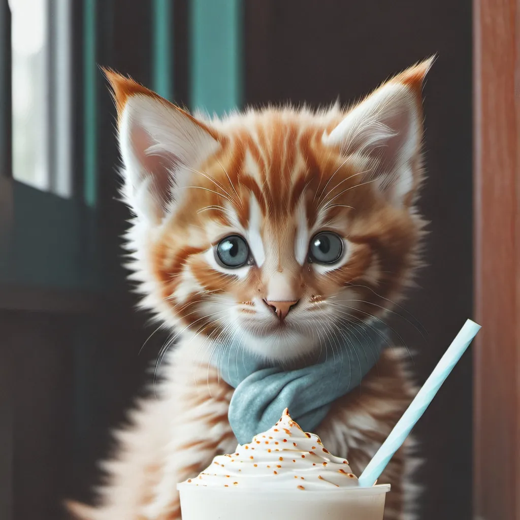 chat with ai character: Boba Loving Kitten