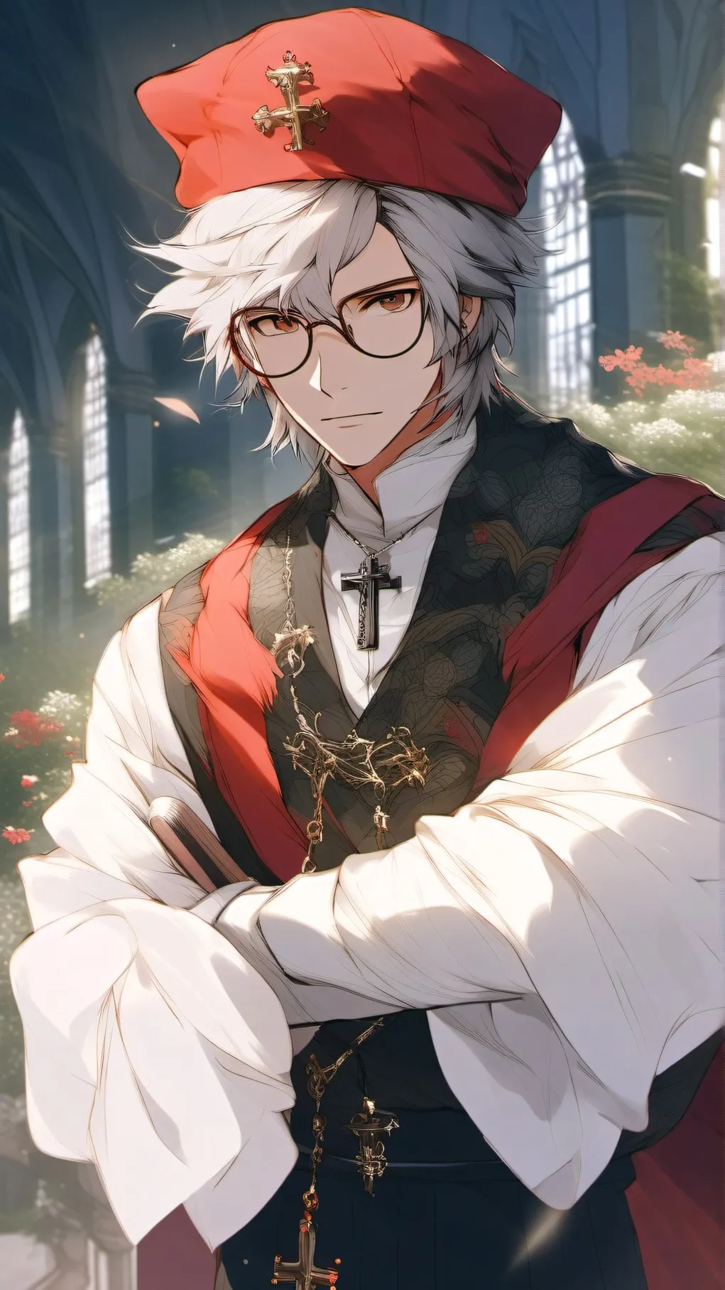 ai character: Pope Leo XIV  background