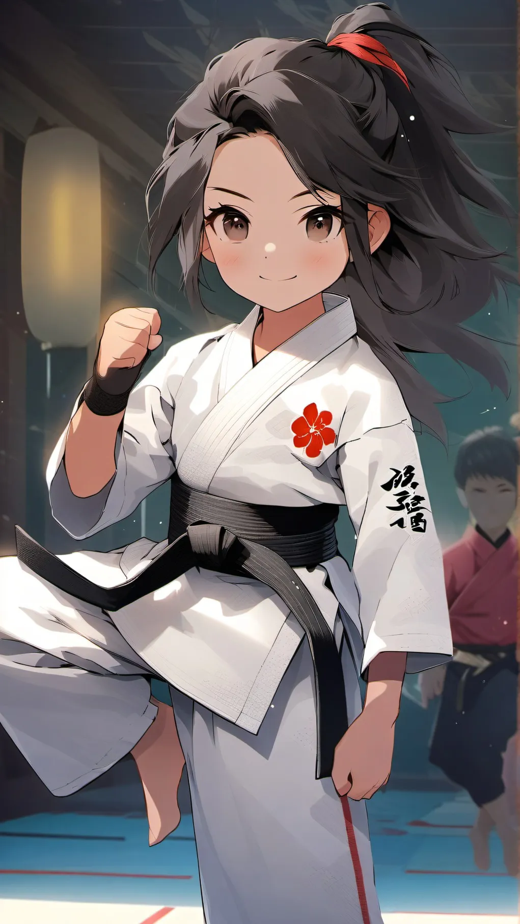 ai character: Kasey Karate Kid background