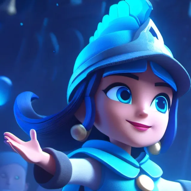 chat with ai character: blue guy