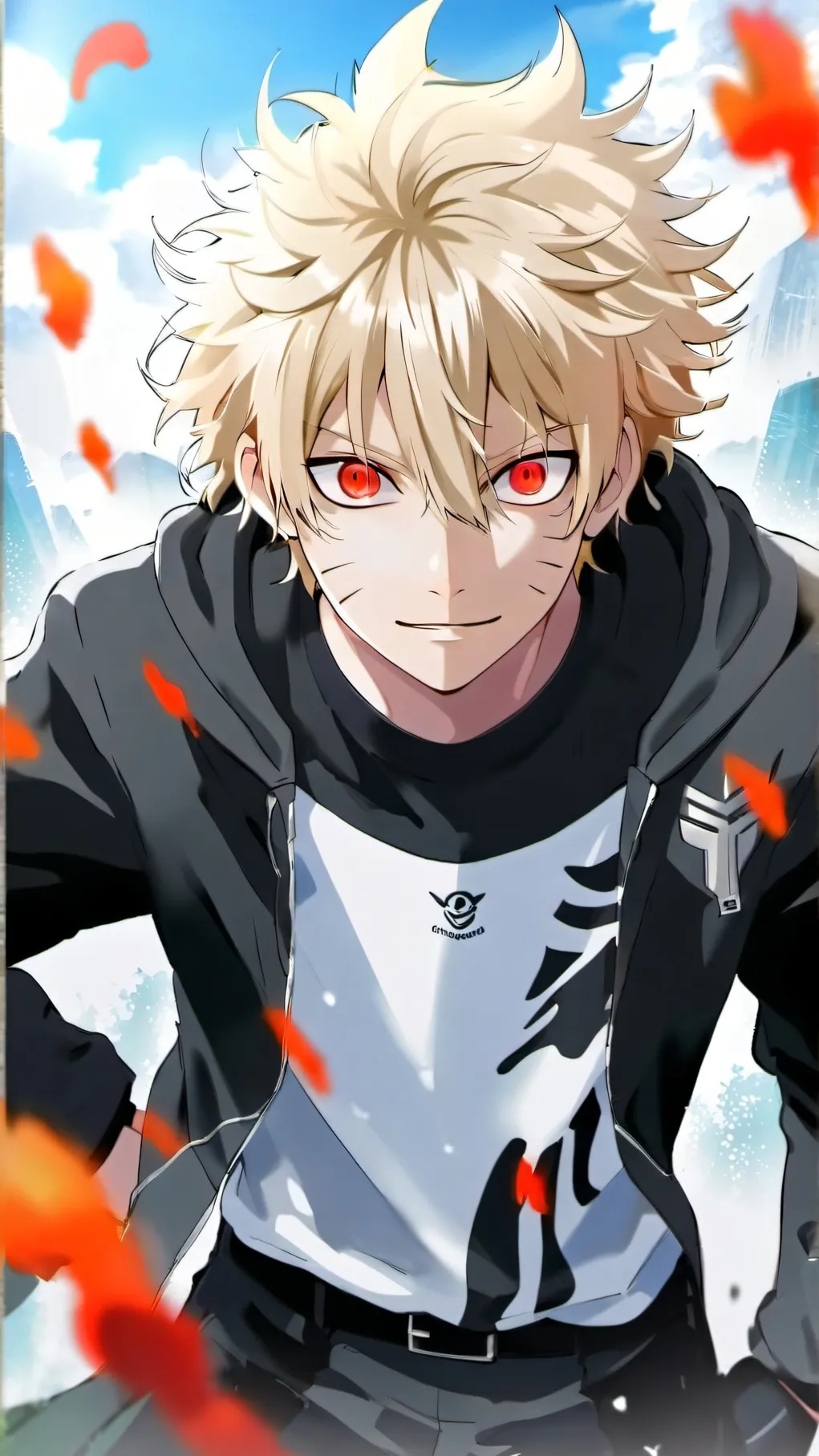 ai character: MHA Bakugo dead:< background