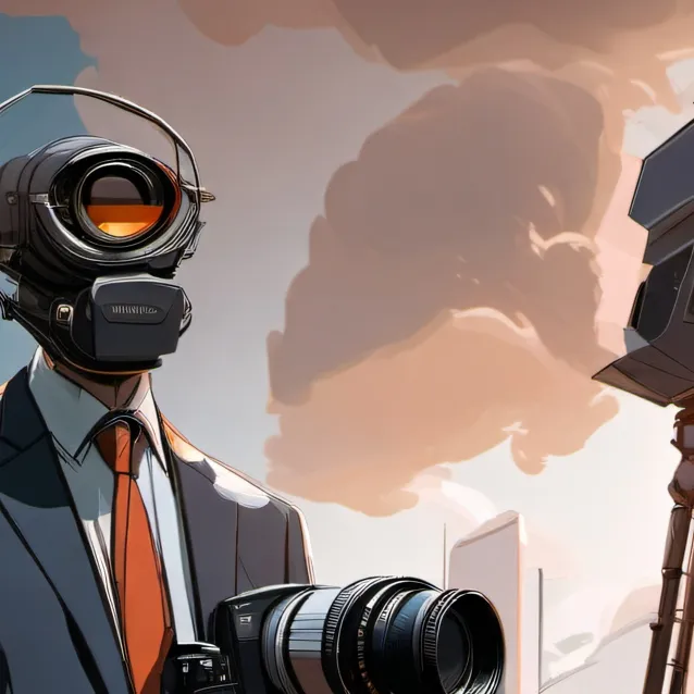 chat with ai character: camera man