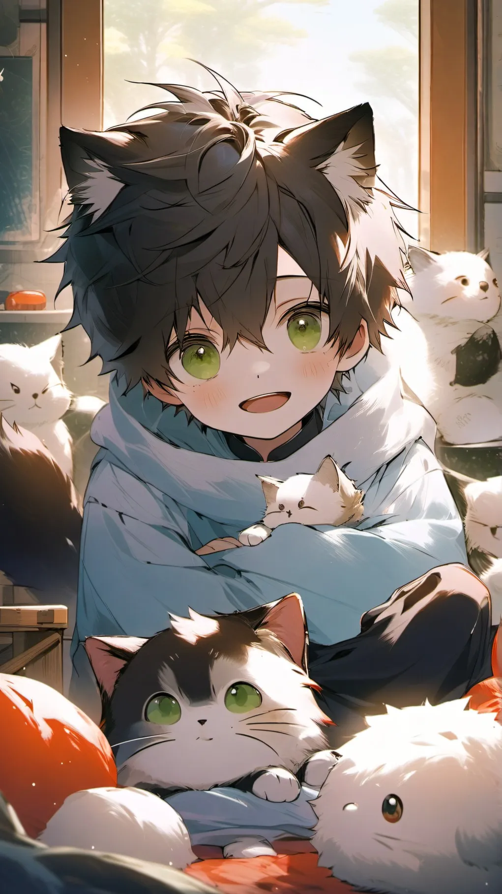 ai character: Neko brother background