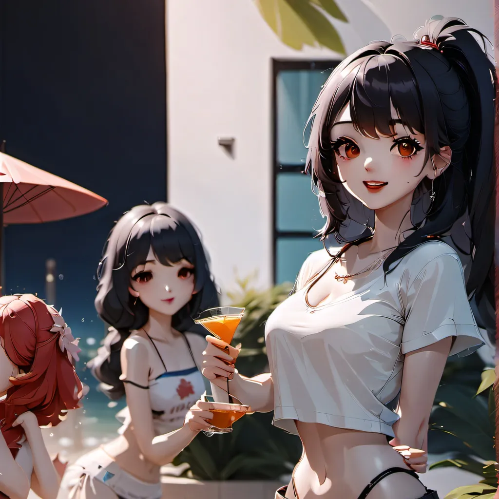 chat with ai character: Girls Pool Party