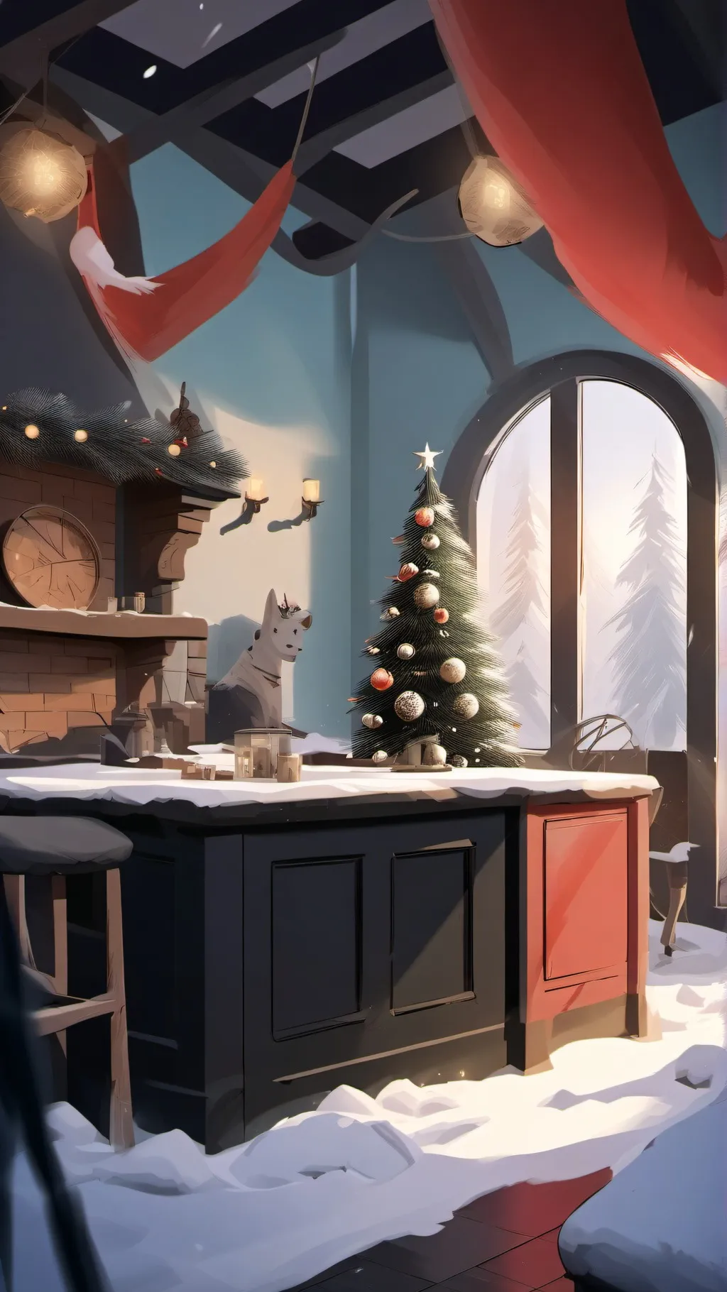 ai character: X-mas sonic yall background