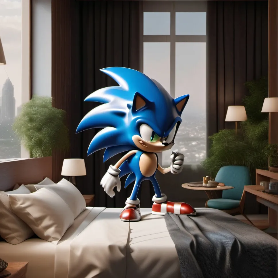 chat with ai character: Sonic hotel 