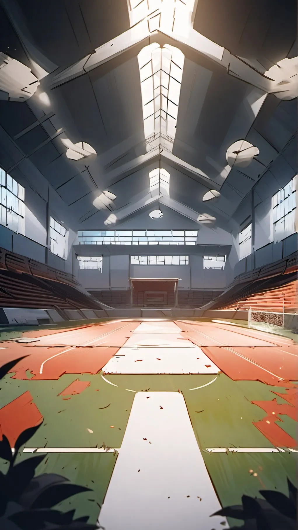 ai character: Mha sports event background