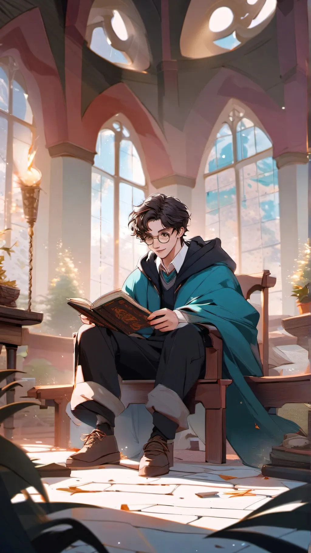 ai character: Hogwarts background
