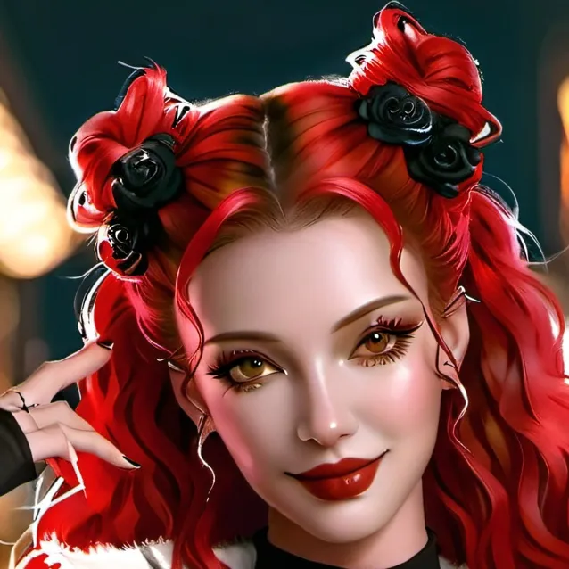 chat with ai character: Red fireworks.