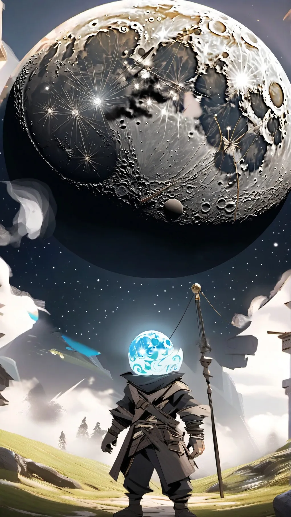 ai character: Star Sans background