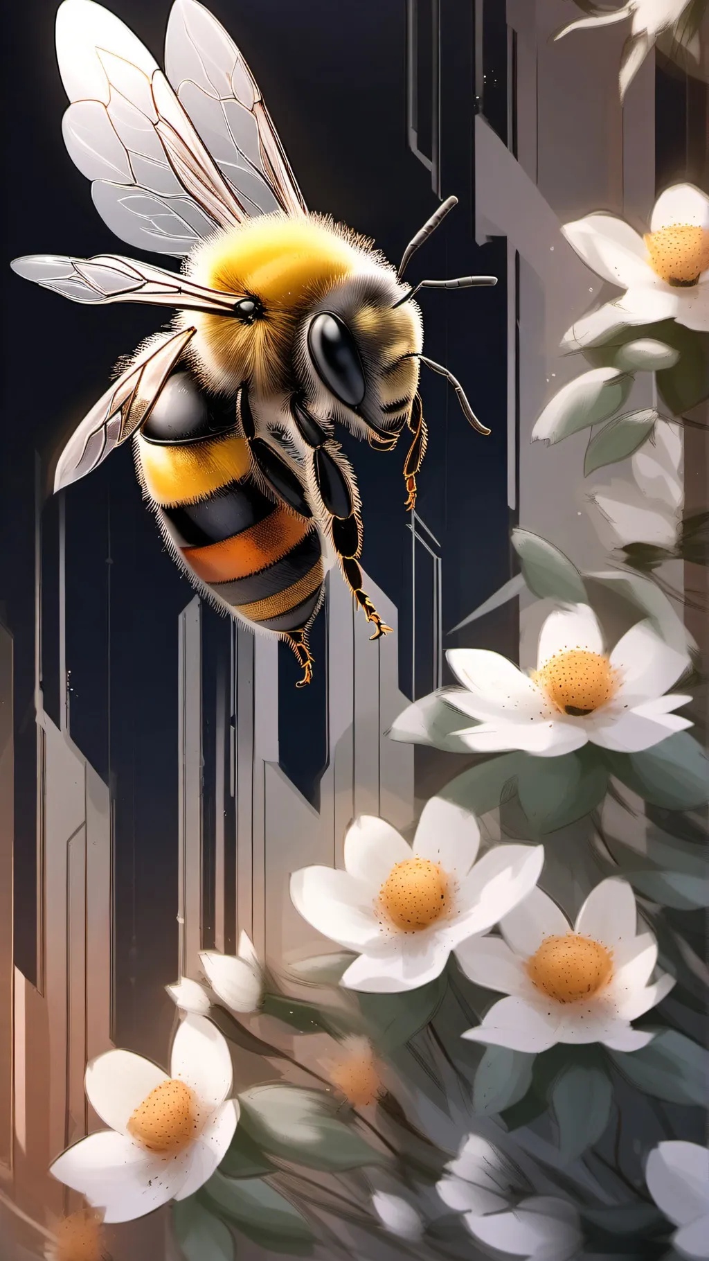 ai character: bee background