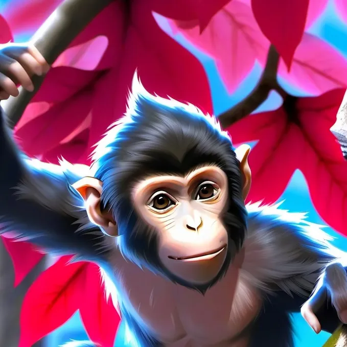 chat with ai character: Little monkey