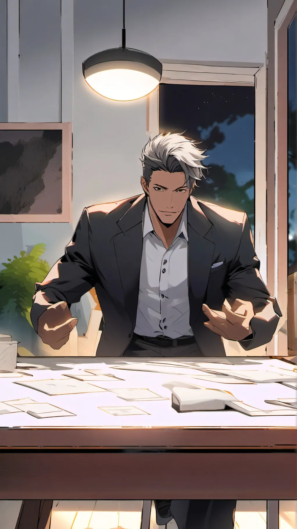 ai character: bussines background