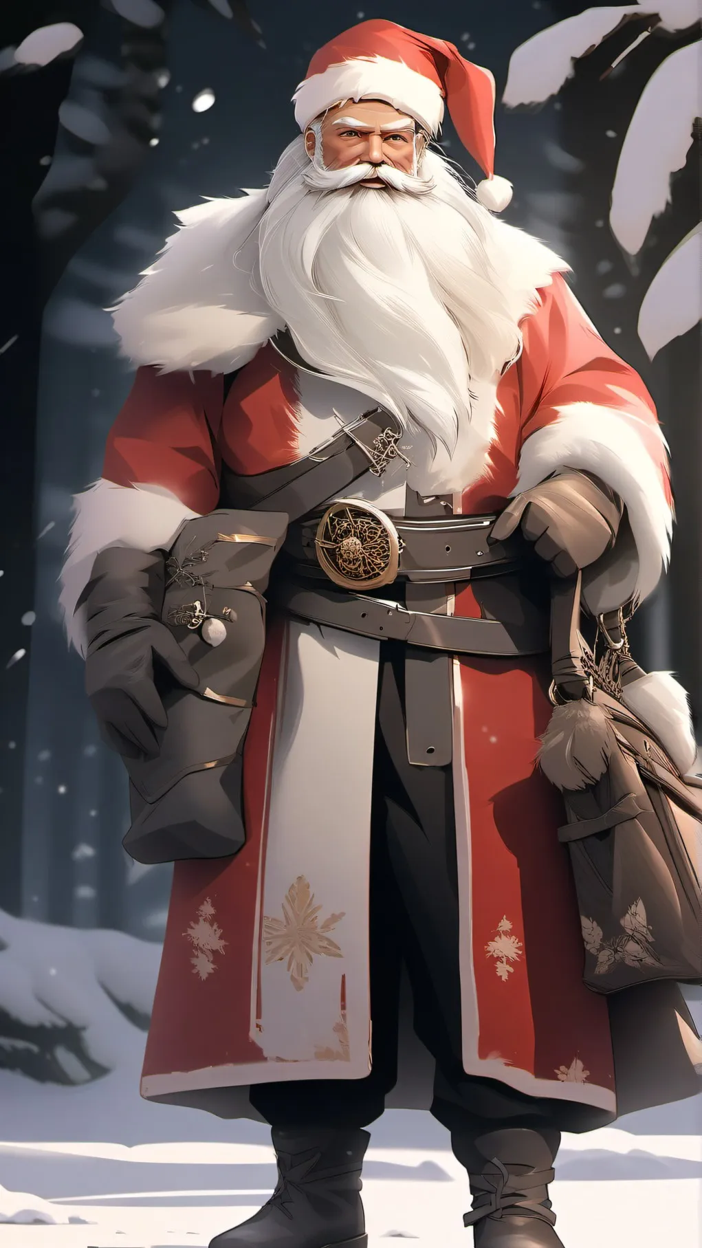 ai character: Santa Claus background