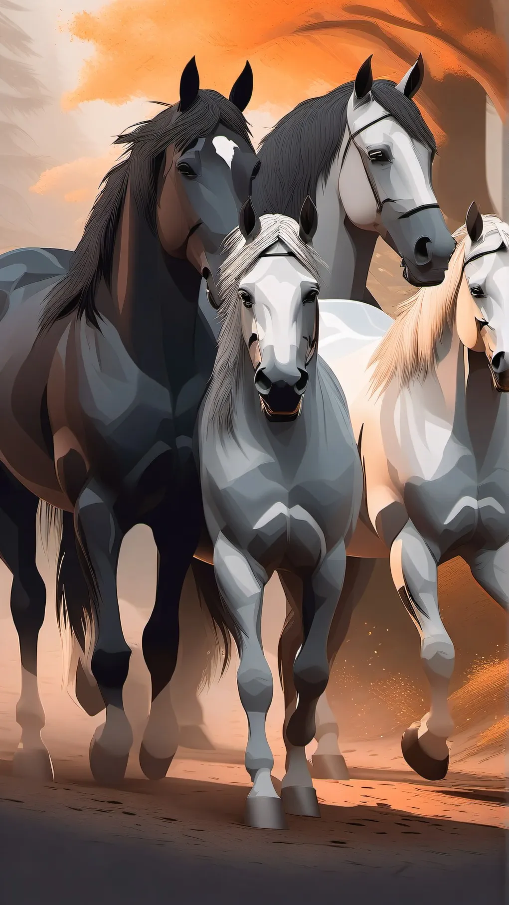 ai character: Horse 
Horse  background