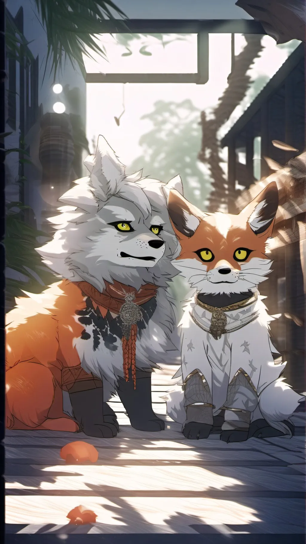 ai character: Looey x ginger ang background