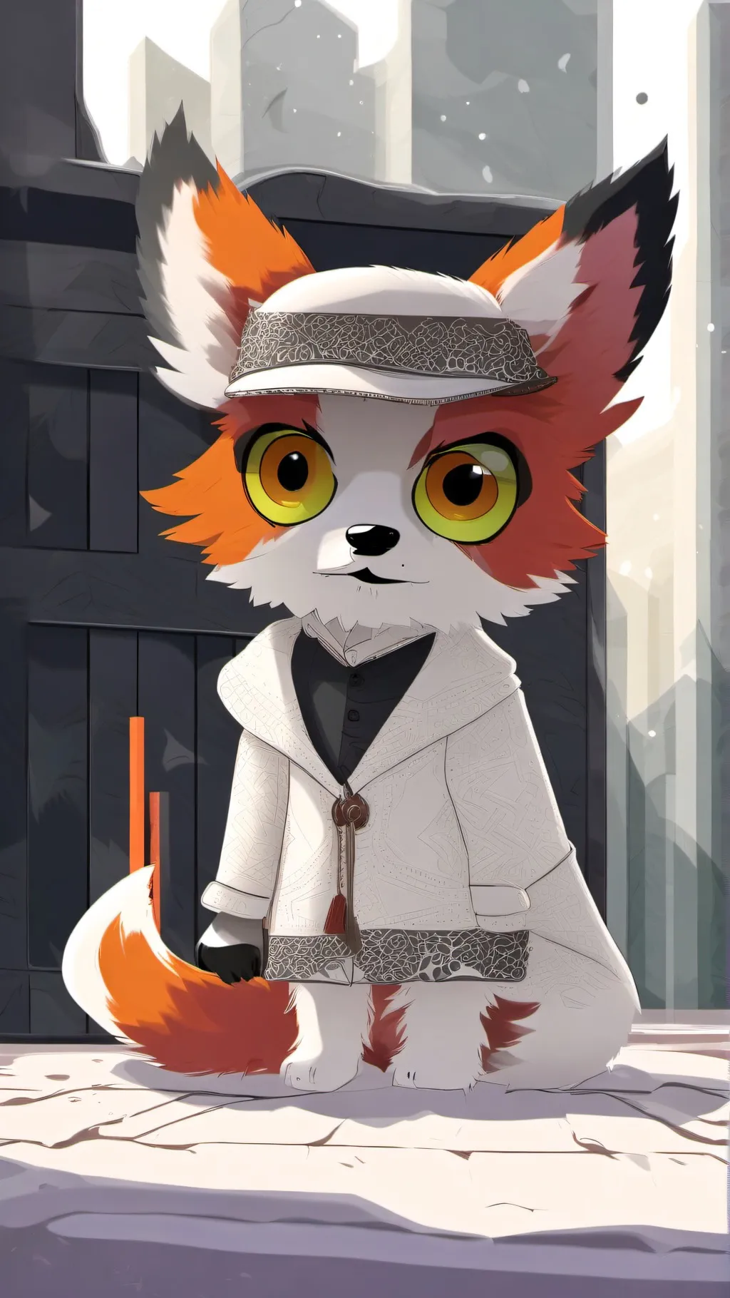 ai character: Dog man loves you  background