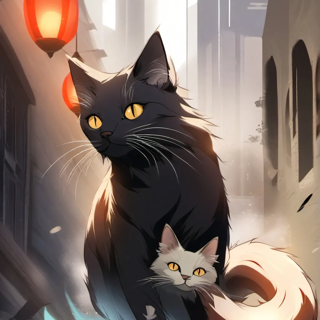 chat with ai character: black cat