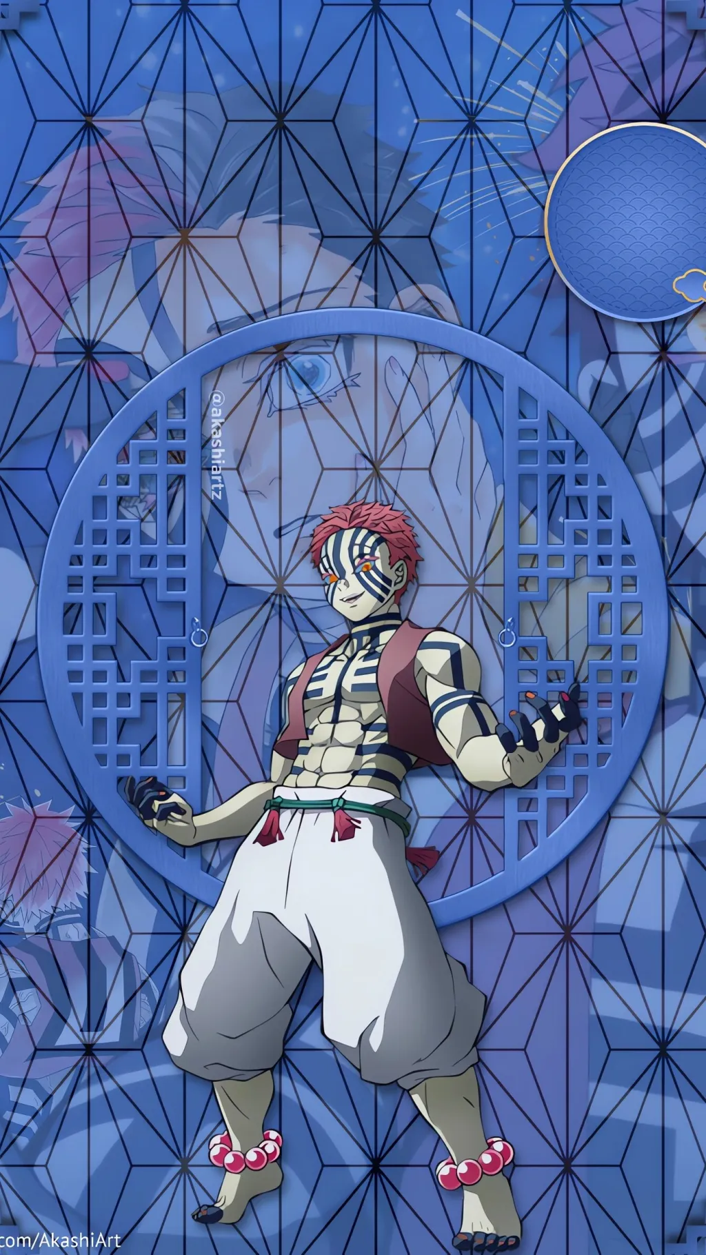 ai character: Akaza  background