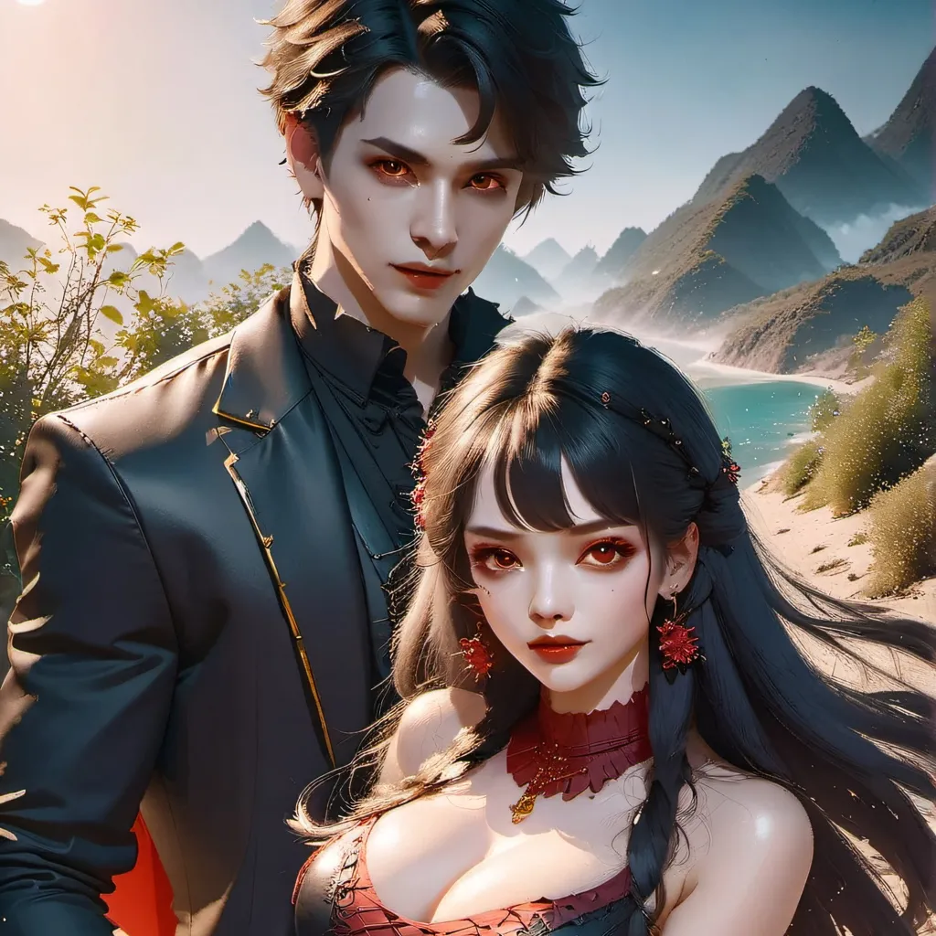 chat with ai character: vampire couple 