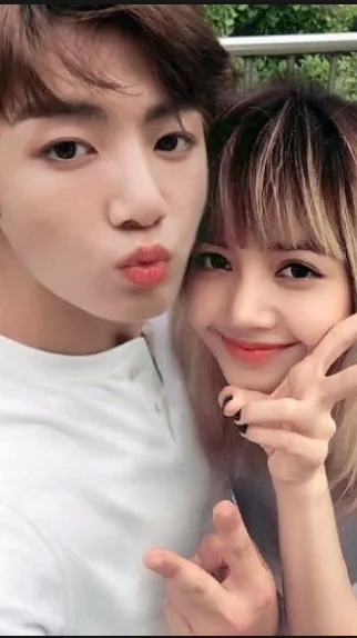 ai character: JUNKOOK AND LISA background