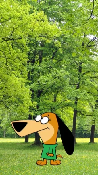 ai character: Augie doggy background