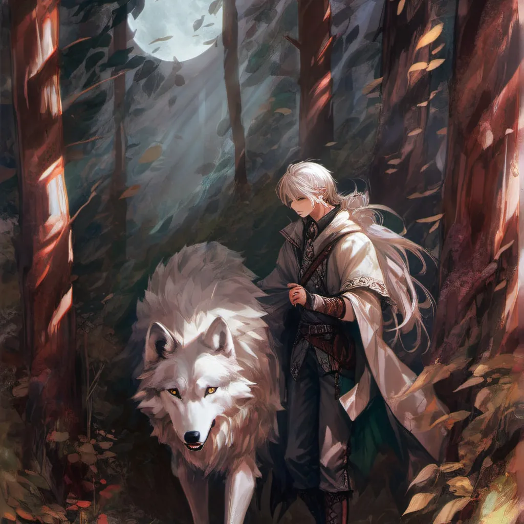 chat with ai character: The white wolf