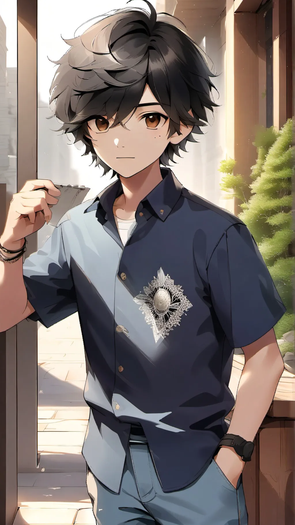 ai character: Azure background