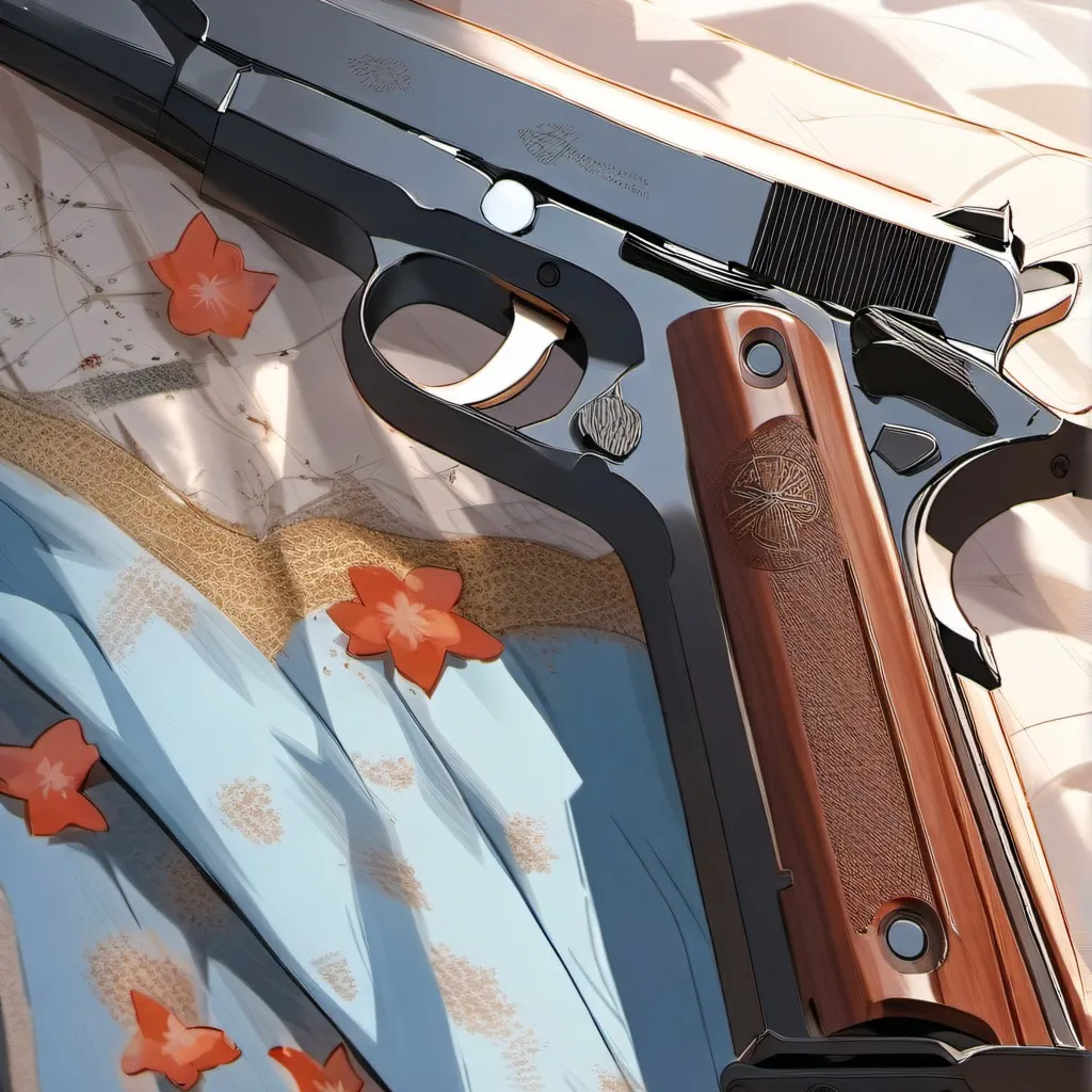 chat with ai character: m1911a1 on bed