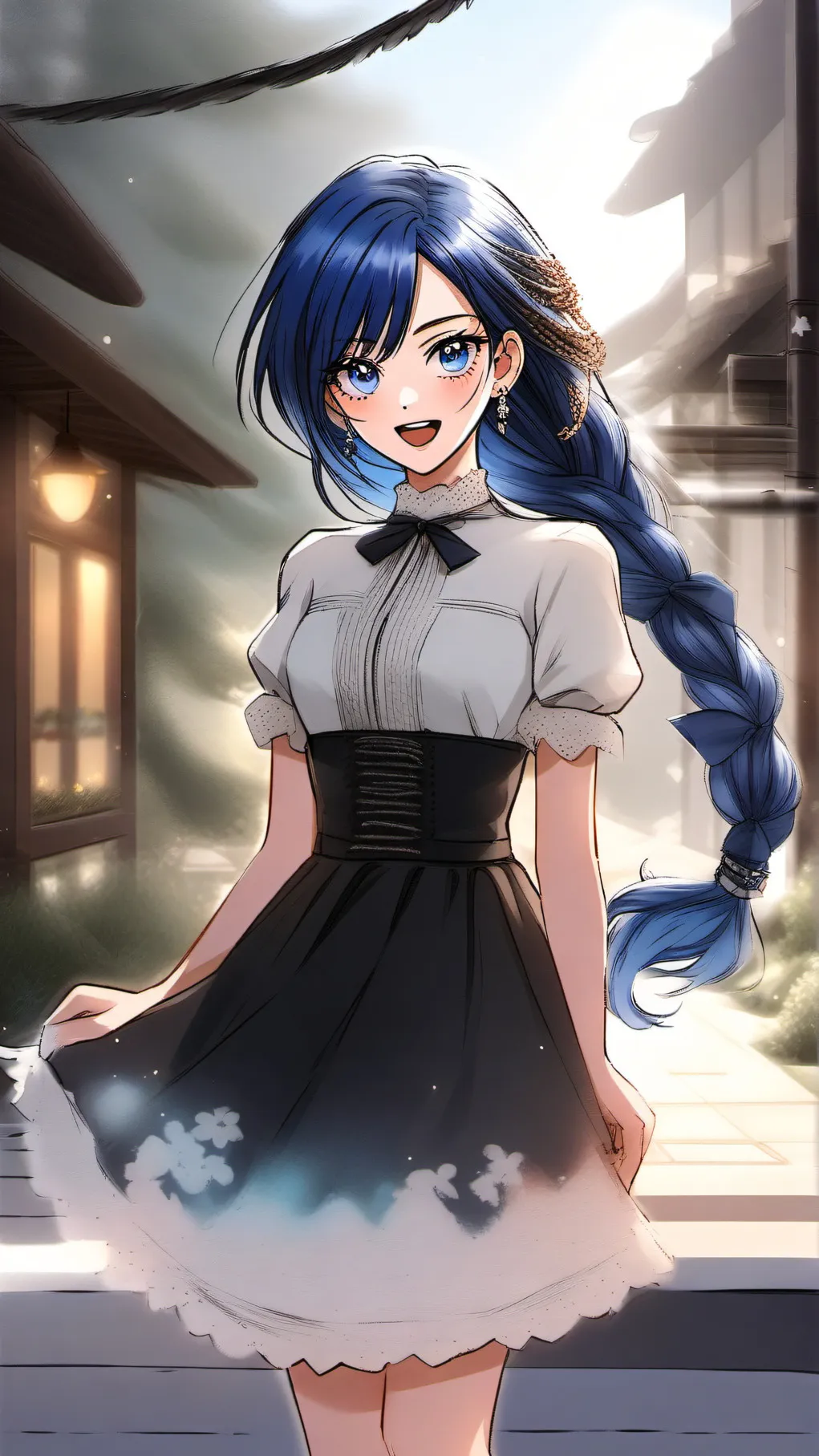 ai character: Bleuet background