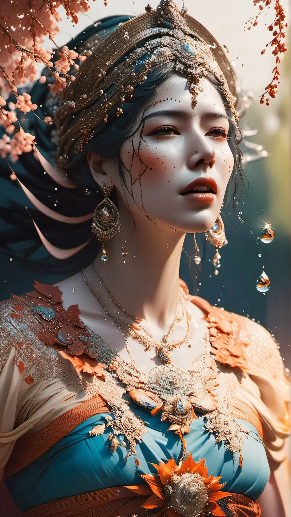 ai character: Porcelain background