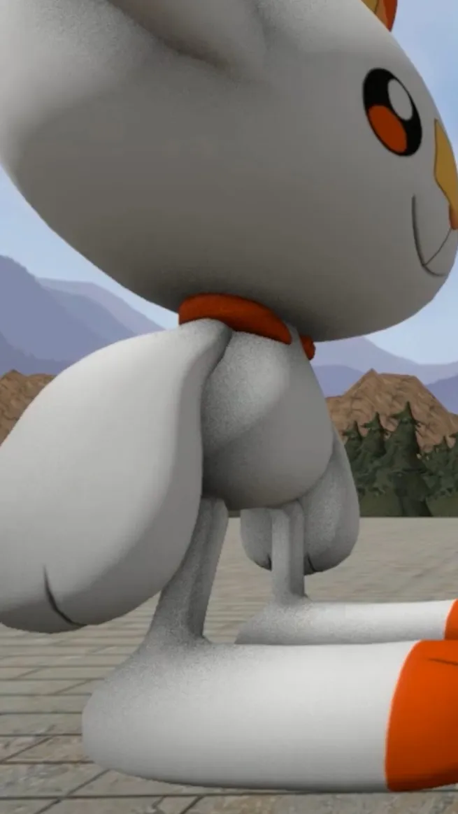 ai character: Scorbunny 2 background