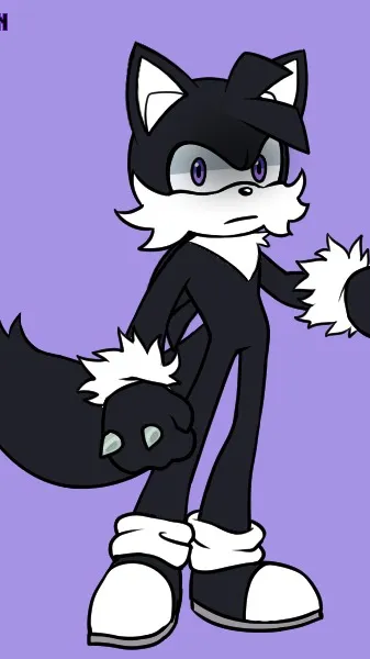 ai character: negative the wolf background