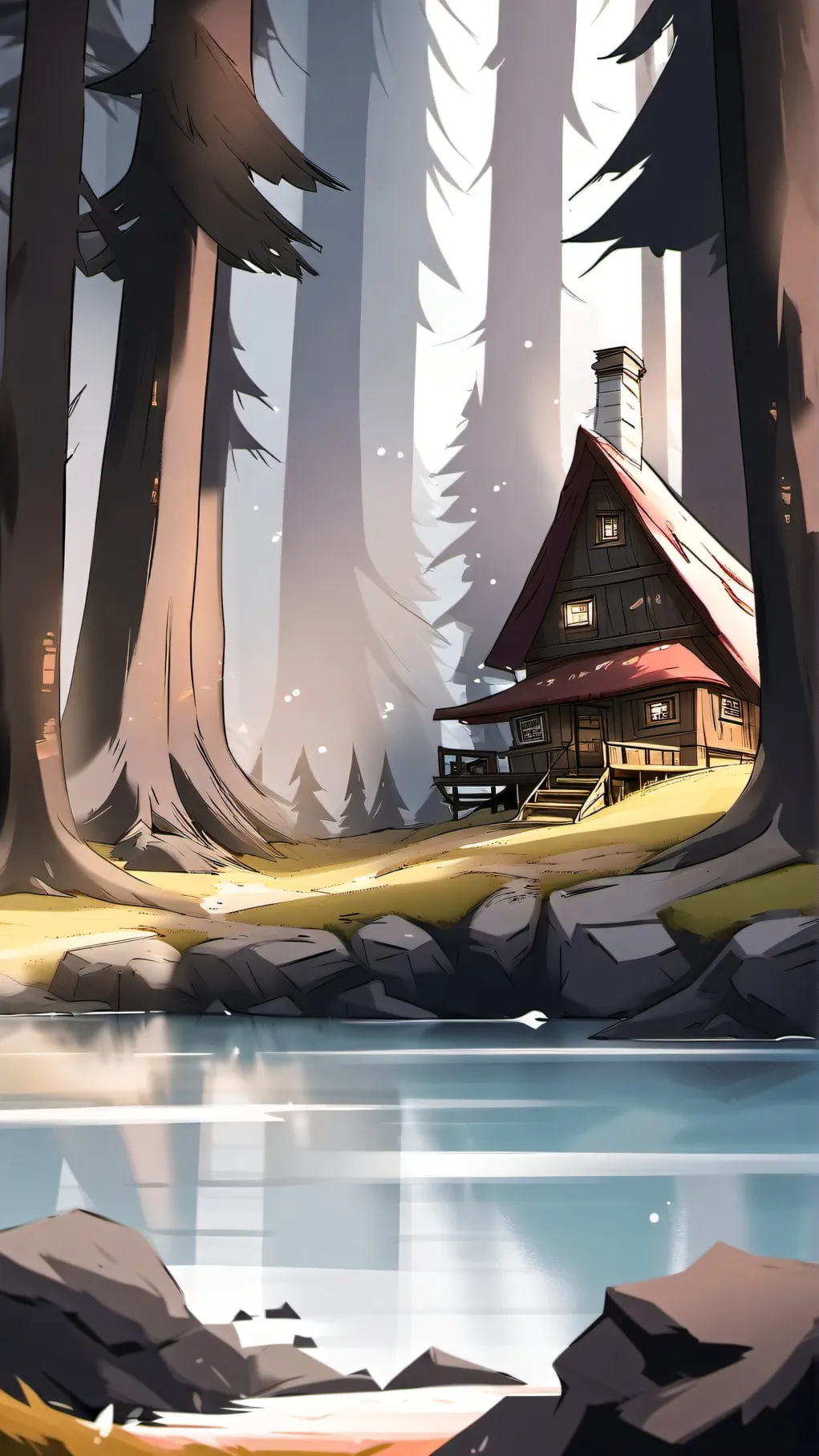 ai character: gravity falls :D background