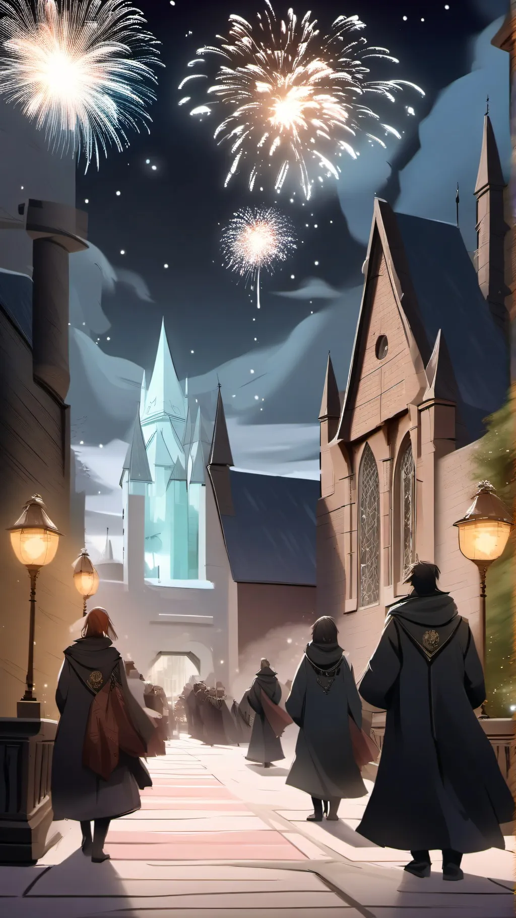 ai character: New Years background