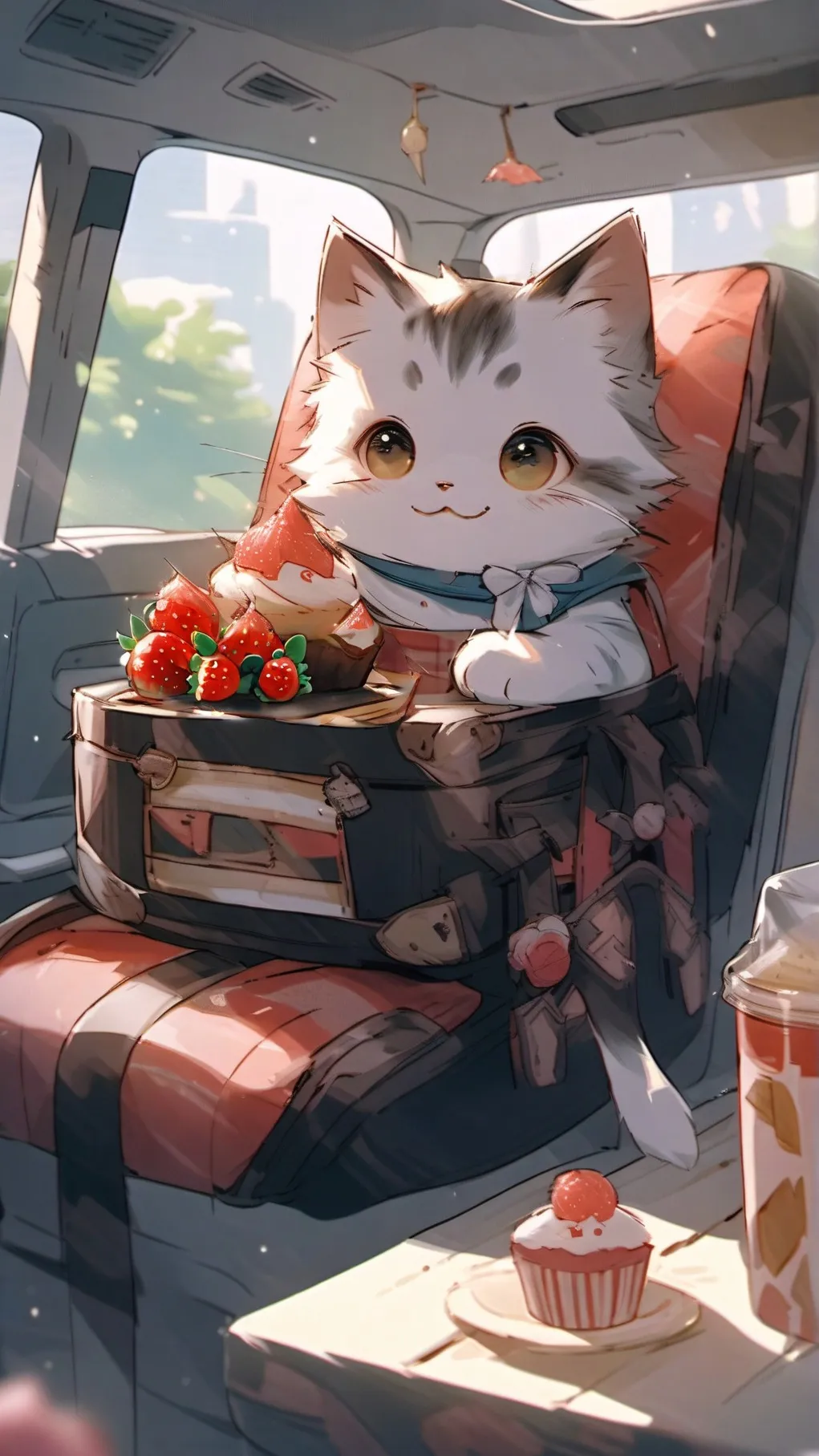 ai character: snow flake  background