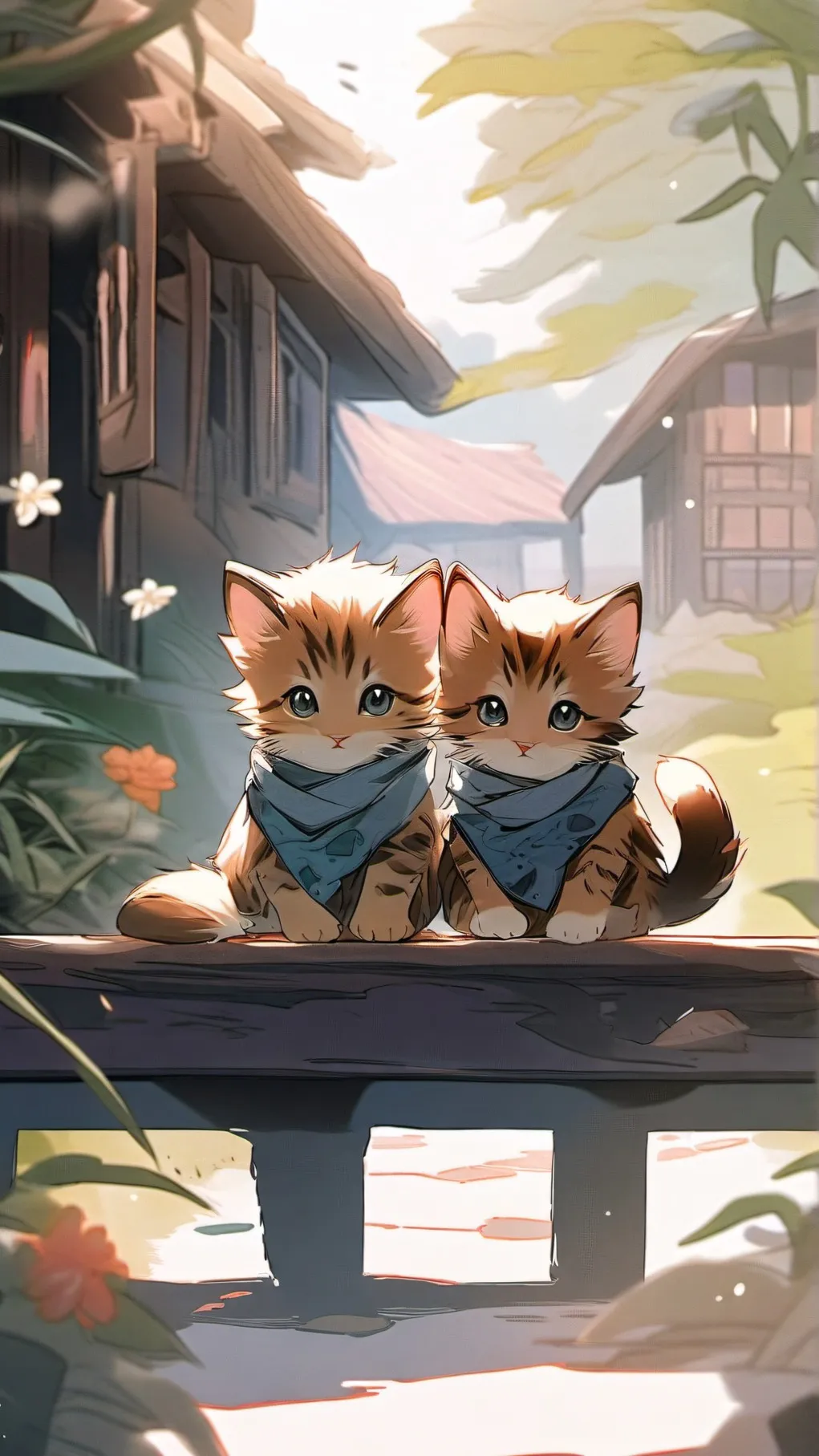 ai character: coco and brownie  background